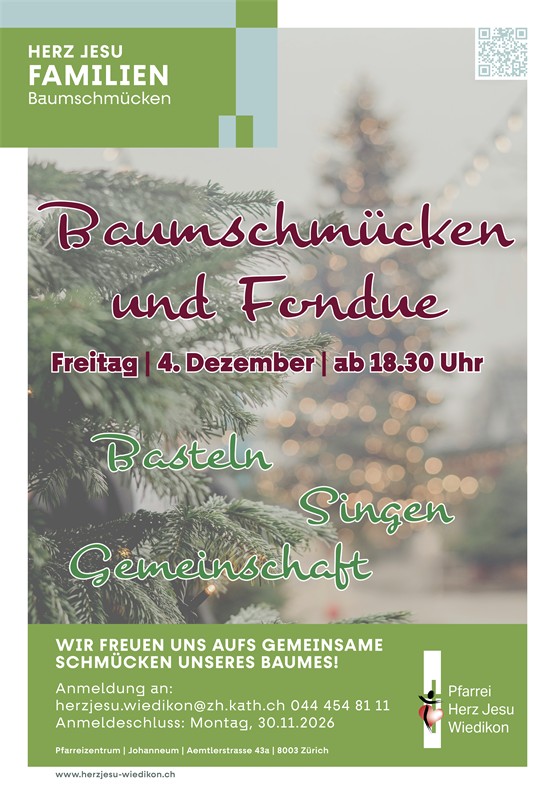 Baumschmücken und Fondue