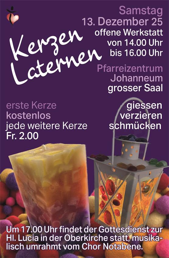 Kerzen giessen und Laternen basteln