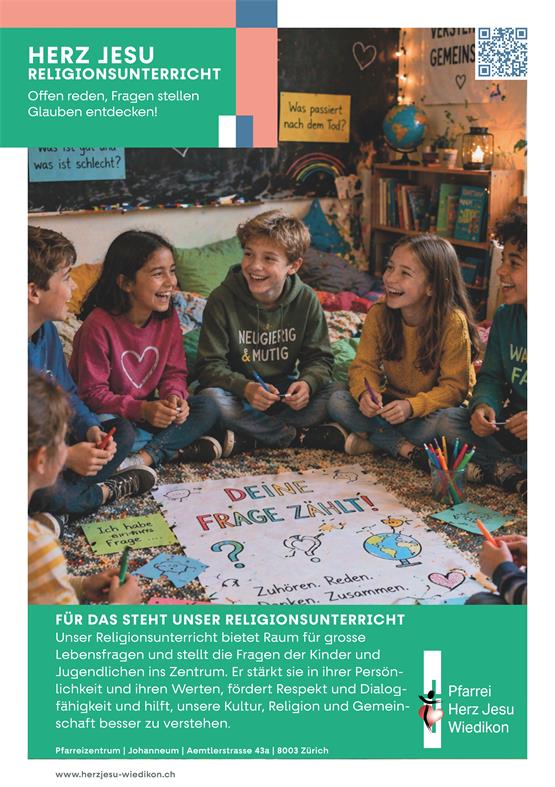 Religionsunterricht 2026–2027: Anmeldung offen