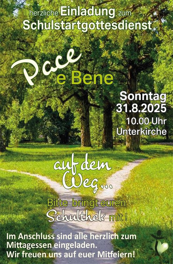 Pace e Bene zum Schulstart